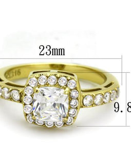 Women Stainless Steel Cubic Zirconia Rings TK1899